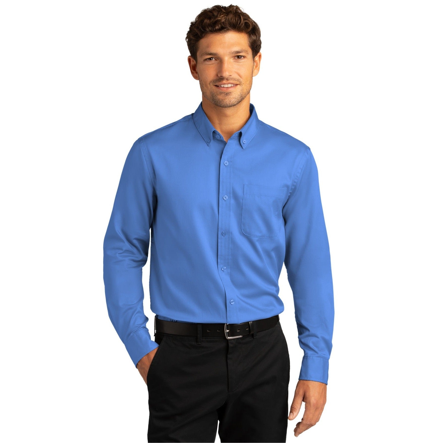 Port Authority-Port Authority® Long Sleeve SuperPro React™ Twill Shirt. W808-MedTech-15